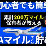 【超簡単】ANAマイルの貯め方｜初心者でも裏ワザ不要で年間50万マイル貯めるおすすめ方法