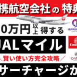 【JALマイル利用】提携航空会社の特典航空券｜燃油サーチャージ無料のおすすめ航空会社